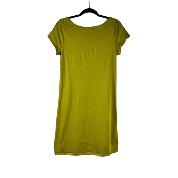 The Territory Ahead Short Sleeve Cotton Knit Casual Shift Dress Green Medium - Picture 2 of 4